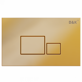 Клавиша смыва D&K Quadro матовое золото DB1519003 - фото, отзывы, цена