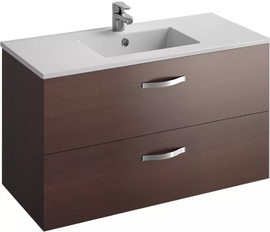 Тумба с раковиной Jacob Delafon Ola 100 см, темный дуб, EB392RU-NR - фото, отзывы, цена