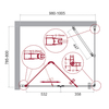 Душевой уголок BelBagno ALBANO-ASH-1-100/80-C-Cr - фото, отзывы, цена