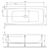 Акриловая ванна AM.PM Func 170х80, W84A-170-080W-A - фото, отзывы, цена