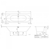 Квариловая ванна Villeroy & Boch Oberon 2.0 180x80, UBQ180OBR2DV-01, с ножками, цвет альпийский белый - фото, отзывы, цена