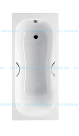 Ванна стальная Roca Princess-N 160x75 2203E0000 с отверстиями под ручки - фото, отзывы, цена