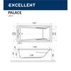 Ванна акриловая Excellent Palace 170x75, WAEX.PAL17WH - фото, отзывы, цена