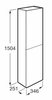 Шкаф-колонна Roca The Gap, 1500, белый глянец, 7857554806 - фото, отзывы, цена