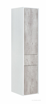 Пенал Roca Ronda 1390мм, правый, бетон/белый глянец, ZRU9303006 - фото, отзывы, цена