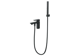 Смеситель врезной Aquatek Вега AQ1044MB на борт ванны, на 1 отверстие, черный матовый - фото, отзывы, цена