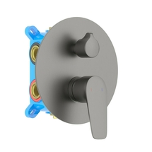 Смеситель для ванны Aquatek Бетта AQ1147BGM, внешняя и скрытая часть, 3 режима, оружейная сталь - фото, отзывы, цена