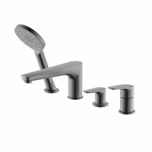 Смеситель на борт ванны Aquatek Бетта AQ1148BGM, на 4 отверстия, оружейная сталь - фото, отзывы, цена