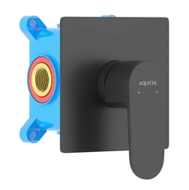 Смеситель для душа Aquatek Оберон AQ1266MB, внешняя и скрытая часть, черный матовый - фото, отзывы, цена