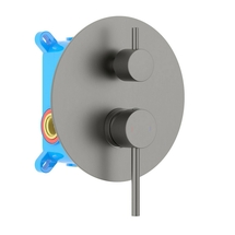 Смеситель для ванны Aquatek Европа AQ1346BGM, внешняя и скрытая часть, 2 режима, оружейная сталь - фото, отзывы, цена
