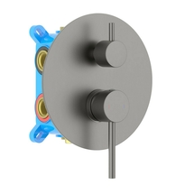 Смеситель для ванны Aquatek Европа AQ1347BGM, внешняя и скрытая часть, 3 режима, оружейная сталь - фото, отзывы, цена