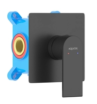 Смеситель для душа Aquatek Лира AQ1466MB, внешняя и скрытая часть, черный матовый - фото, отзывы, цена
