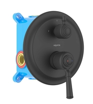 Смеситель для ванны Aquatek Классик AQ1546MB, внешняя и скрытая часть, 2 режима, черный матовый - фото, отзывы, цена