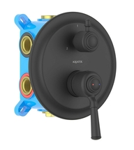 Смеситель для ванны Aquatek Классик AQ1547MB, внешняя и скрытая часть, 3 режима, черный матовый - фото, отзывы, цена