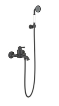 Смеситель для ванны Aquatek Классик AQ1549MB, с душевым набором, черный матовый - фото, отзывы, цена