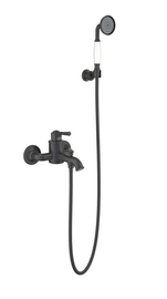 Смеситель для ванны Aquatek Классик AQ1549MB, с душевым набором, черный матовый - фото, отзывы, цена