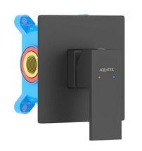 Смеситель для душа Aquatek Либра AQ1666MB, внешняя и скрытая часть, черный матовый - фото, отзывы, цена