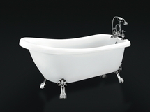 Акриловая ванна BelBagno 168х72 BB20-1700 с ножками и сливом-переливом, BB20-1700 + BB-LEG-EAGLE-ORO + BB20-EAGLE-SUP + BB567-OVF-ORO - фото, отзывы, цена