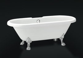 Акриловая ванна BelBagno 177х80 BB21 с ножками и сливом-переливом, BB21 + BB-LEG-EAGLE-CRM + BB21-EAGLE-SUP + BB567-OVF-CRM - фото, отзывы, цена