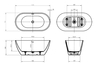 Акриловая ванна BelBagno 140х72, UNO BB701-1400-720-K - фото, отзывы, цена