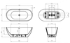 Акриловая ванна BelBagno 160х73, UNO BB701-1600-730-K - фото, отзывы, цена