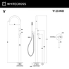 Смеситель для ванны Whitecross Y1233NIB напольный, брашированный никель - фото, отзывы, цена