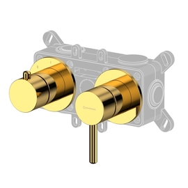 Смеситель Whitecross Y Y1242GL для ванны и душа, на 2 потребителя, встраиваемый, золото - фото, отзывы, цена