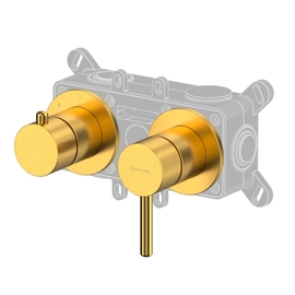 Смеситель Whitecross Y Y1242GLB для ванны и душа, на 2 потребителя, встраиваемый, брашированное золото - фото, отзывы, цена