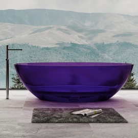 Ванна прозрачная Abber Kristall 180х85 AT9702Amethyst фиолетовая - фото, отзывы, цена