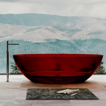 Ванна прозрачная Abber Kristall 180х85 AT9702Rubin красная - фото, отзывы, цена