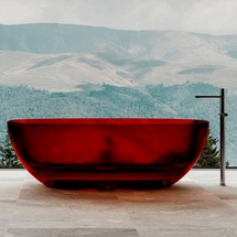 Ванна прозрачная Abber Kristall 170х75 AT9703Rubin красная - фото, отзывы, цена