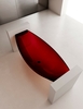 Ванна прозрачная Abber Kristall 180х80 AT9704Rubin подвесная красная - фото, отзывы, цена