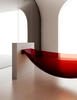 Ванна прозрачная Abber Kristall 180х80 AT9704Rubin подвесная красная - фото, отзывы, цена