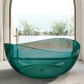 Ванна прозрачная Abber Kristall 150х150 AT9705Aquamarin бирюзовая - фото, отзывы, цена