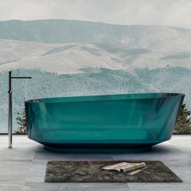 Ванна прозрачная Abber Kristall 170х80 AT9706Aquamarin бирюзовая - фото, отзывы, цена