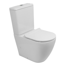 Унитаз-компакт безободковый со смывом TORNADO BelBagno SFERA-TOR BB2141CP-TOR - фото, отзывы, цена