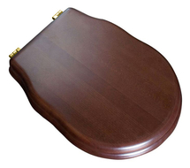 Крышка-сиденье BelBagno BOHEME, деревянное, цвет орех, с микролифтом, металическое крепление, петли бронза, BB115SCW-BRN - фото, отзывы, цена