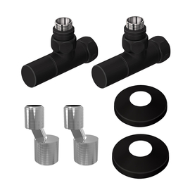 Комплект подключения Lemark LM03412RBL с круглыми вентилями, черный - фото, отзывы, цена