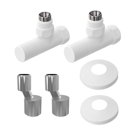 Комплект подключения Lemark LM03412RW с круглыми вентилями, белый - фото, отзывы, цена