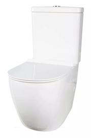 Унитаз-компакт Creto Logan L1 1001-004-WF безободковый с крышкой-сиденьем микролифт, белый - фото, отзывы, цена