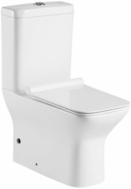 Унитаз-компакт напольный Aquanet Rimless Cube-C CL-12248B, безободковый, сиденье микролифт - фото, отзывы, цена