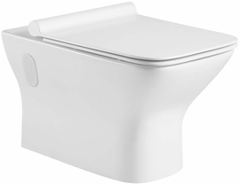 Унитаз подвесной Aquanet Rimless Cube-W CL-12248D, безободковый, сиденье микролифт - фото, отзывы, цена