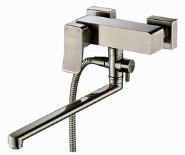 Смеситель Wasserkraft Exter 1602L для ванны, с длинным изливом - фото, отзывы, цена