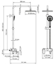 Душевая система Wasserkraft A18501, со смесителем, цвет белый - фото, отзывы, цена