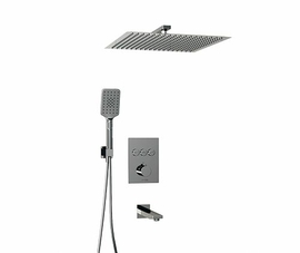 Встраиваемый комлплект для ванны с верхней душевой насадкой, лейкой и изливом Wasserkraft, A171919 - фото, отзывы, цена