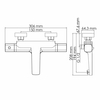 Термостатический смеситель для ванны и душа Wasserkraft Naab, 8611 Thermo - фото, отзывы, цена