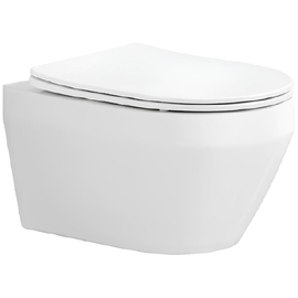 Унитаз подвесной безободковый Aquatek Лея AQ1199Т-00, смыв Tornado, тонкое сиденье с микролифтом - фото, отзывы, цена