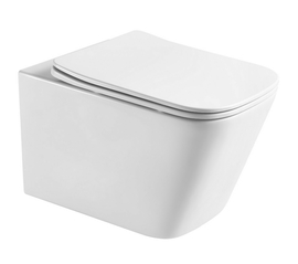 Унитаз подвесной безободковый Aquatek Либра AQ1505T-00 Tornado, тонкое сиденье с микролифтом - фото, отзывы, цена