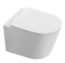 Унитаз подвесной безободковый Aquatek Таурус AQ1580T-00 Tornado, тонкое сиденье с микролифтом - фото, отзывы, цена