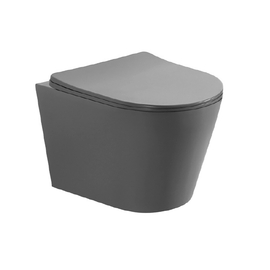 Унитаз подвесной безободковый Aquatek Вега AQ1905-MG, тонкое сиденье с микролифтом, серый матовый - фото, отзывы, цена